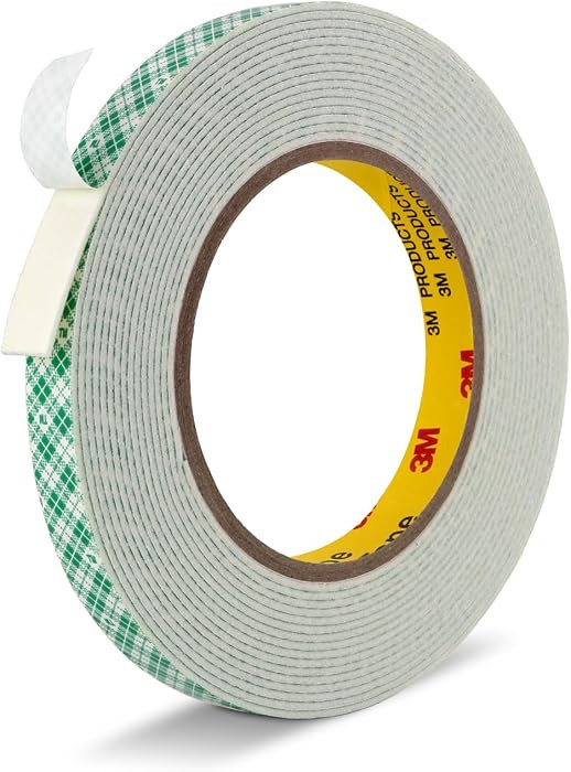 Double Sided Tape Foam Tape 1/2" x 18Ft Made of 3M High Shear Adhesive Mounting Tape with High Te... | Amazon (US)