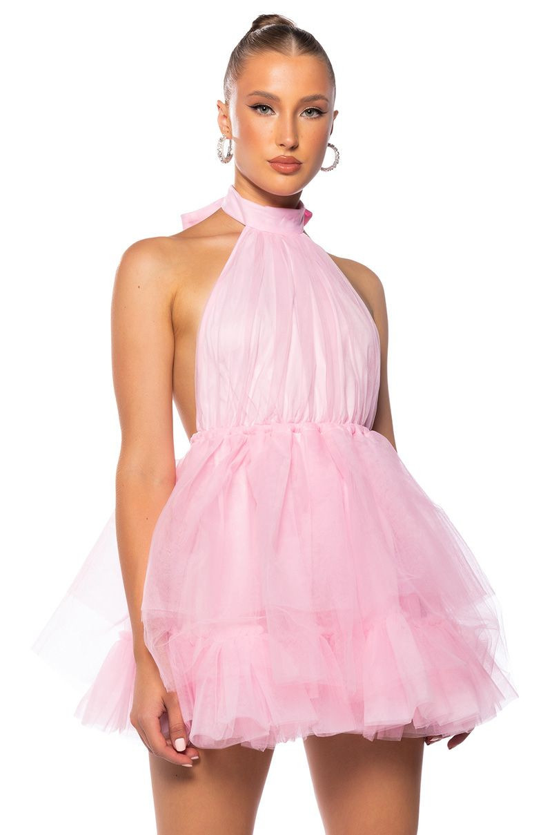 LIKE ITS NOTHING HALTER MINI DRESS | AKIRA