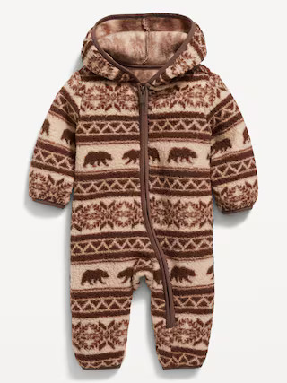 Unisex "Bear-Isle" Hooded One-Piece for Baby | Old Navy (US)