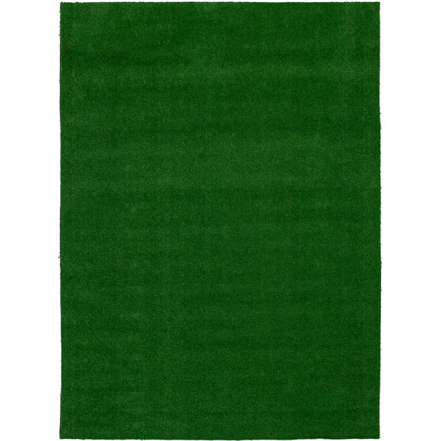 Mainstays 7' x 10' Green Luxury Faux Grass Outdoor Area Rug | Walmart (US)