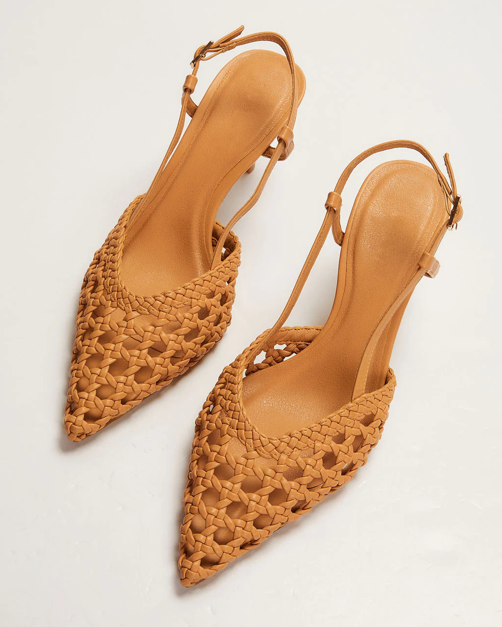 Mira Woven Pointed Toe Slingback Pumps | VICI