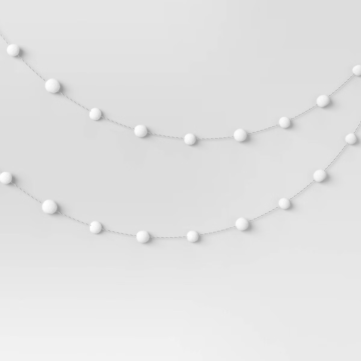 3pk 6' Pom Pom Christmas Tree Garland White - Wondershop™ | Target