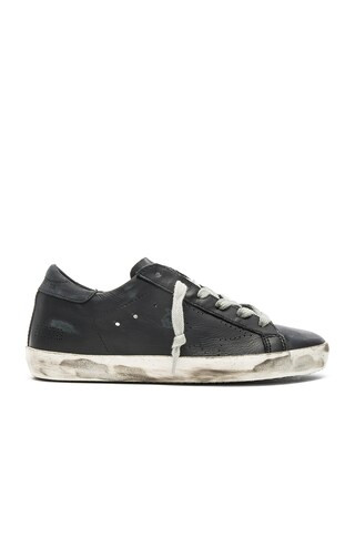 Golden Goose Leather Superstar Low in Black Skate | FORWARD by elyse walker