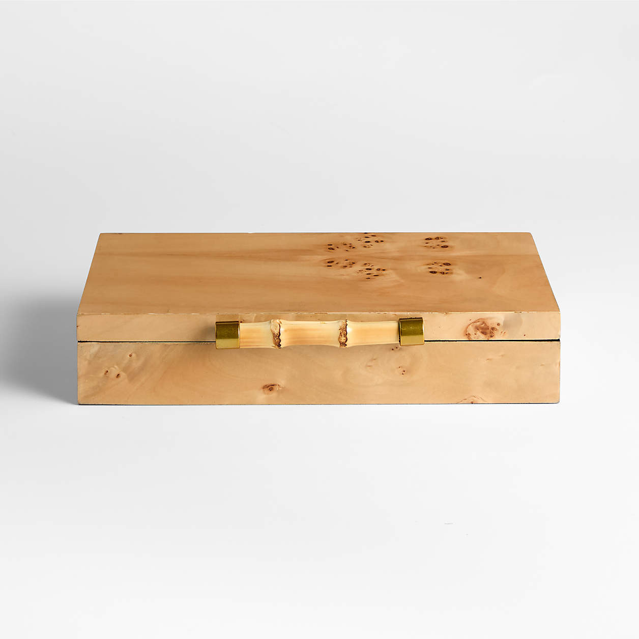Volos Small Burl Wood Lidded Decorative Storage Box + Reviews | Crate & Barrel | Crate & Barrel