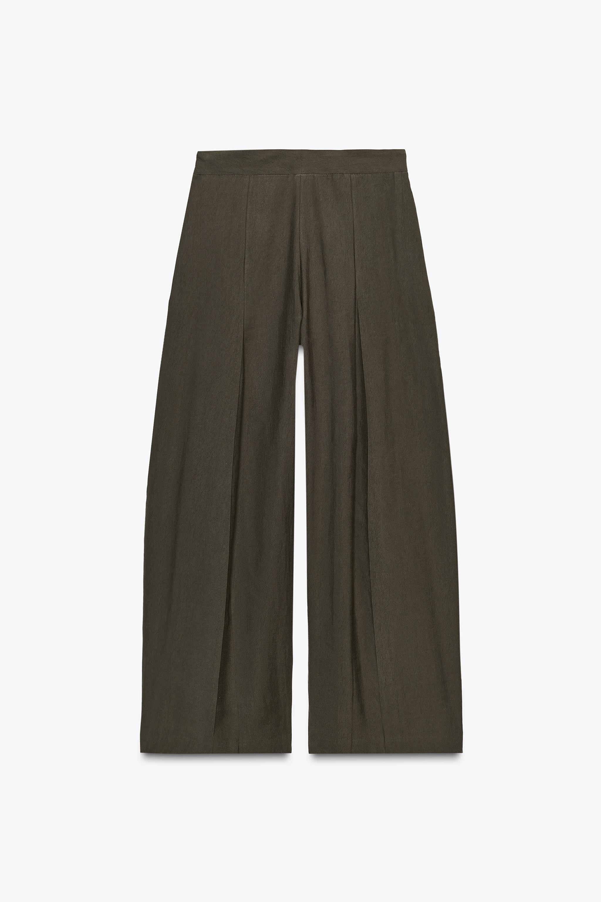 ZW COLLECTION FRONT PLEAT PANTS | Zara US