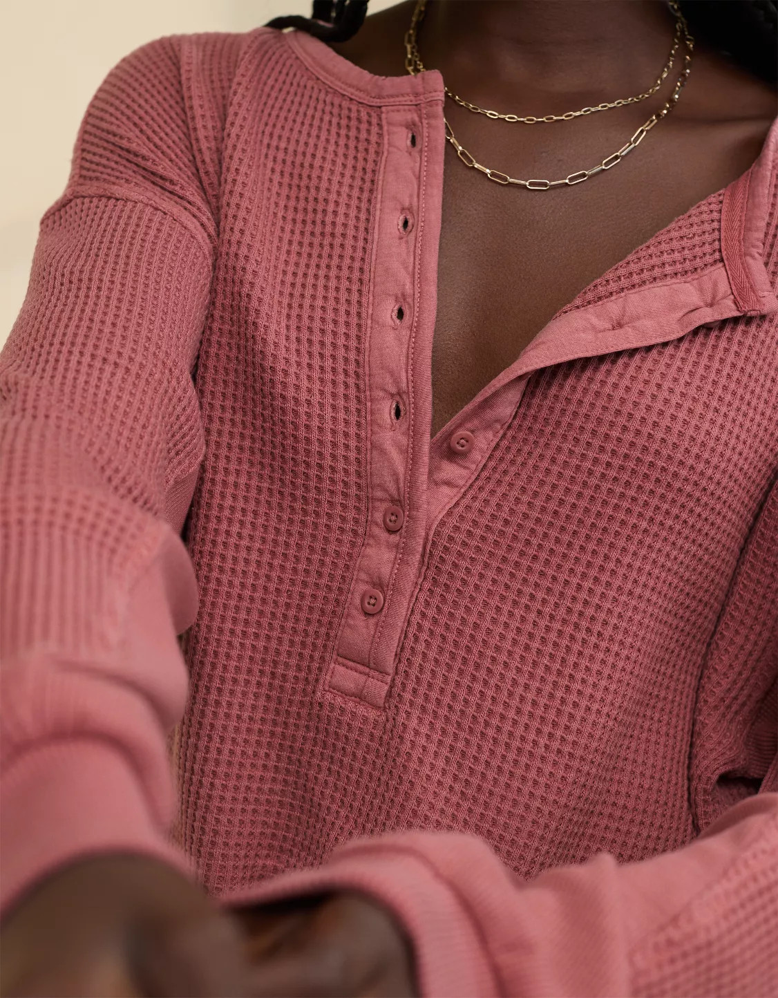 Aerie Waffle Henley Shirt | American Eagle Outfitters (US & CA)