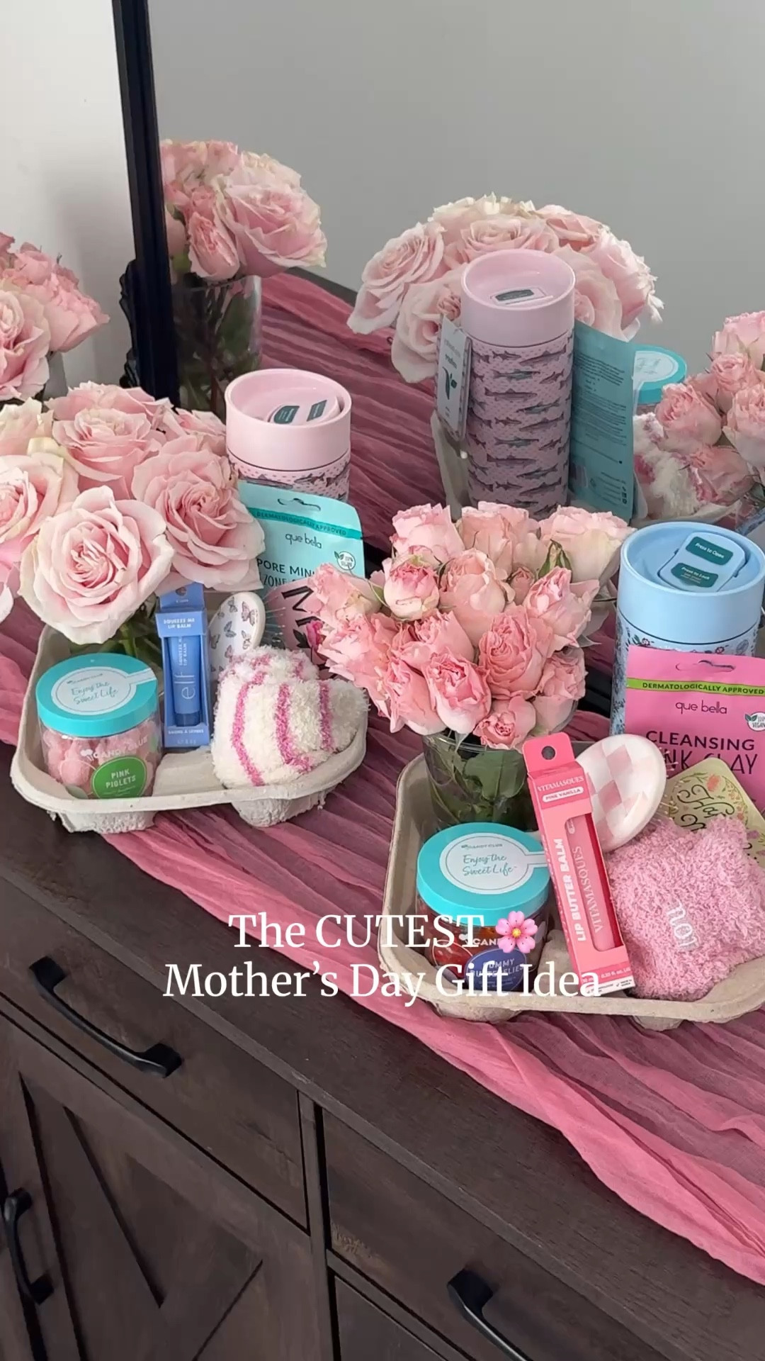 The CUTEST little Mother’s Day gift idea 💐
Save your cup holders because they make the perfect gift for mom. 

This idea is so sweet and simple. 
These tumblers just dropped and I LOVE them! I also added flowers, something sweet, a few cozy self care items and a Target gift card (of course!) 🎯 

You can swap anything out AND even stop and mom’s favorite coffee shop and grab her favorite drink to surprise her. 

#LTKMothersDay #LTKselfcare