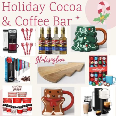 Holiday hot cocoa and coffee bar, Nespresso maker, Keurig coffee maker, holiday entertaining, holiday hot cocoa bar, Christmas party, 

#LTKHoliday #LTKhome #LTKSeasonal