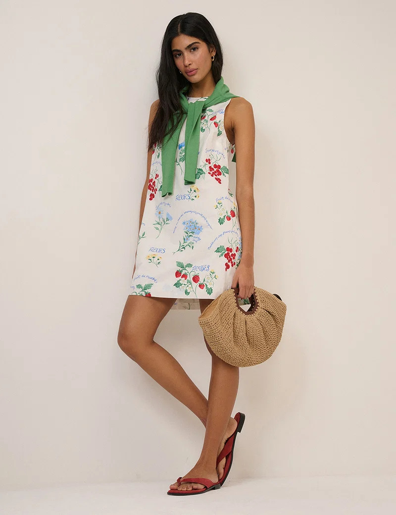 White Printed Palermo Mini Dress | Nobody's Child