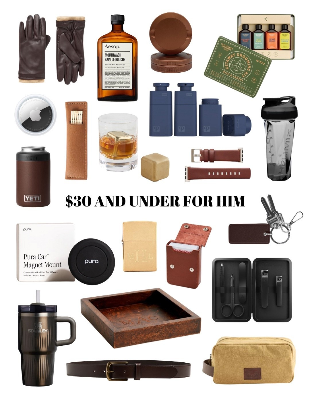 🎁 GIFTS FOR HIM: $30 & UNDER 🎁

#LTKHoliday #LTKSeasonal #LTKGiftGuide
