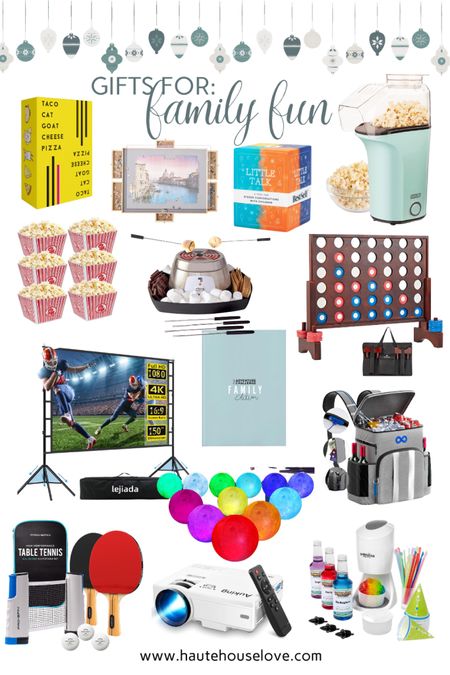 The best holiday gift guide for families and family fun night! Game night, movie night, activity gifts for families 

#LTKfamily #LTKHoliday #LTKGiftGuide