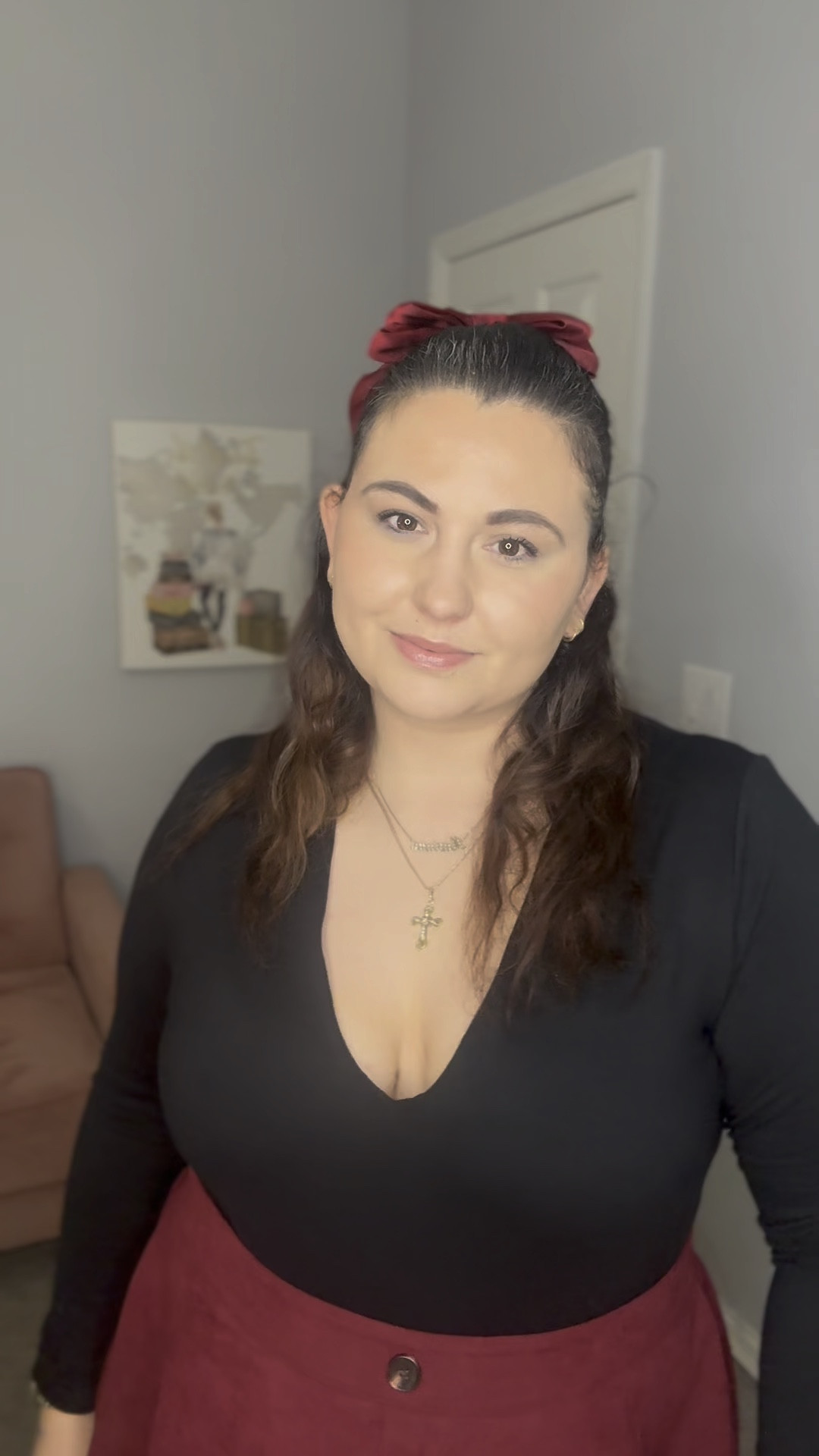 Fall perfect outfit with black bodysuit and burgundy skirt and boots


#LTKFindsUnder50 #LTKMidsize #LTKHoliday