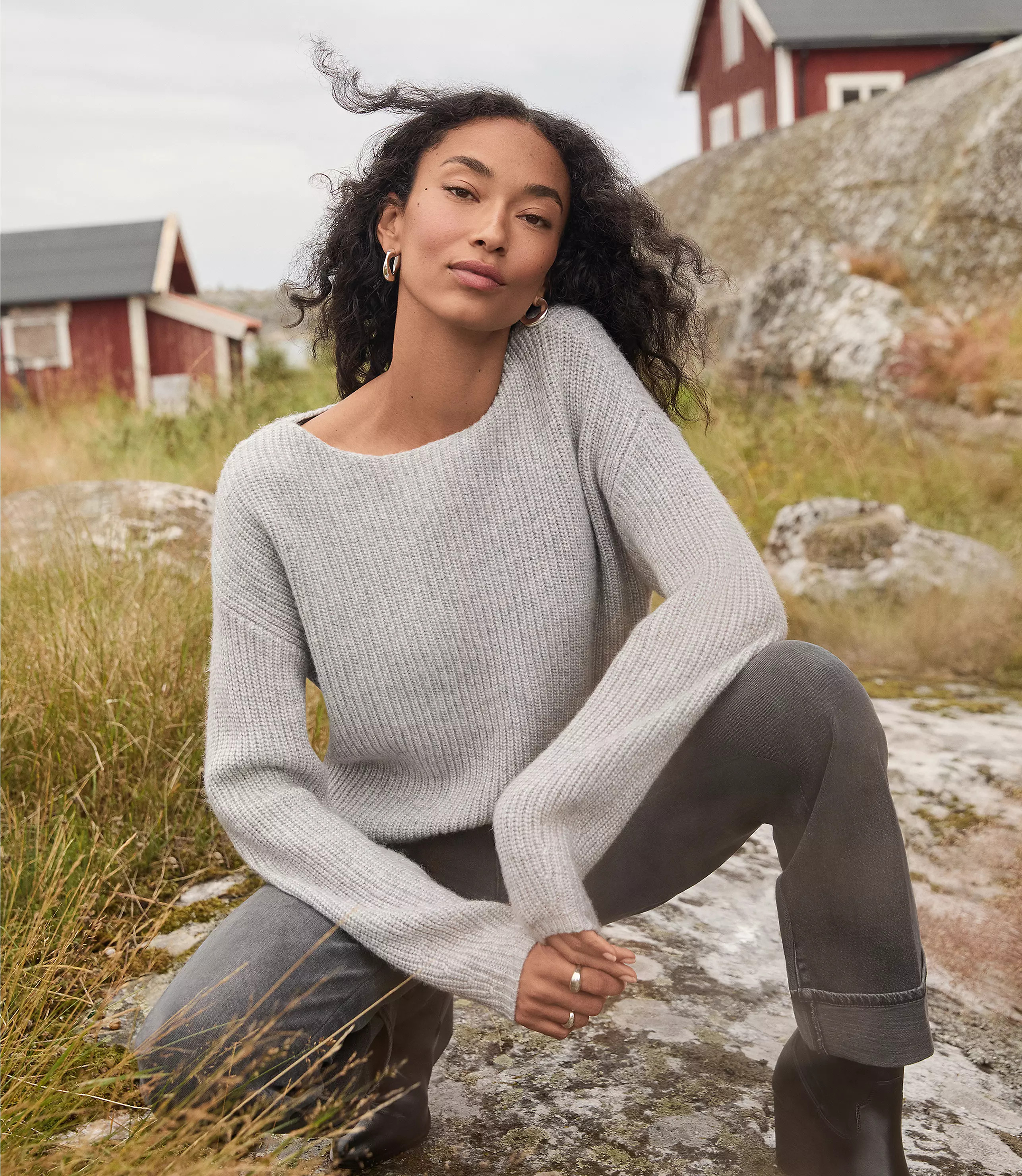 Ribbed Boatneck Sweater | LOFT