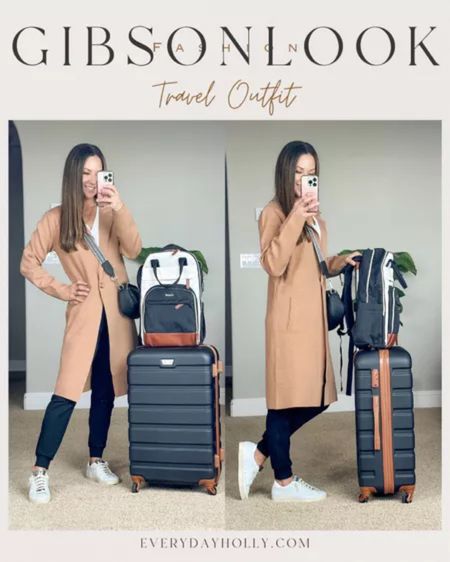 The perfect travel outfit along with my favorite laptop, backpack, Crossbody, and luggage set. Save 10% at Gibsonlook code HOLLY10 These joggers are perfect for petites. I’m wearing a size XXS and they are the perfect fit! This coatigan is also perfection! It is perfect for fall and it comes in for colors. I’m wearing size XXS. These are my favorite sneakers! They run TTS, and are worth the splurge

#LTKstyletip #LTKtravel #LTKHoliday