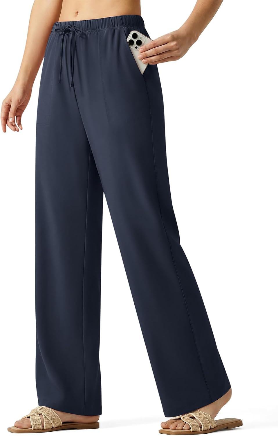 G4Free Chillwhisp Drawstring Wide Leg Pants Women Lightweight Flowy Fall | Amazon (US)