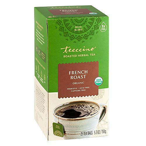 Teeccino Herbal Tea – French Roast – Rich & Roasted Herbal Tea That’s Caffeine Free & Prebiotic for  | Amazon (US)