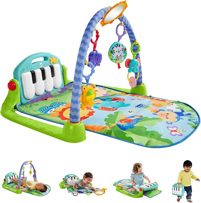 Fisher-Price Baby Play Mat | Kick & Play Baby Gym Play Mat for Infants to 3 Year Olds with Light ... | Amazon (UK)