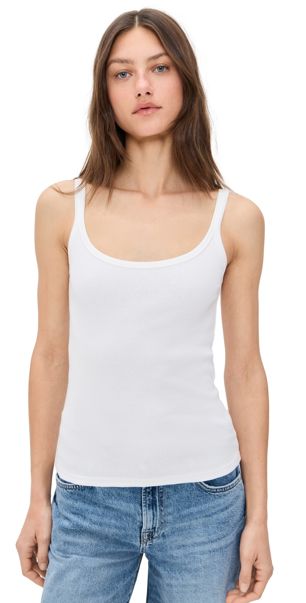 PARKE Thin Strap Tank White L | Shopbop