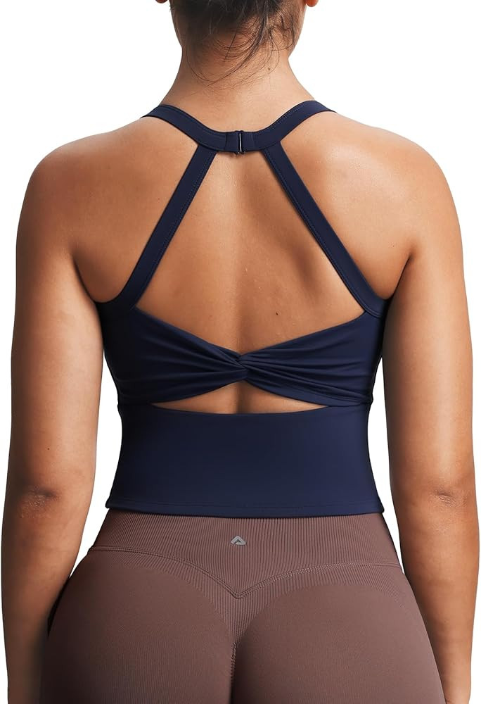 Aoxjox Women's Workout Sleeveless Lola Longline Tank Fitness Training Gym Yoga Crop Tanks | Amazon (US)