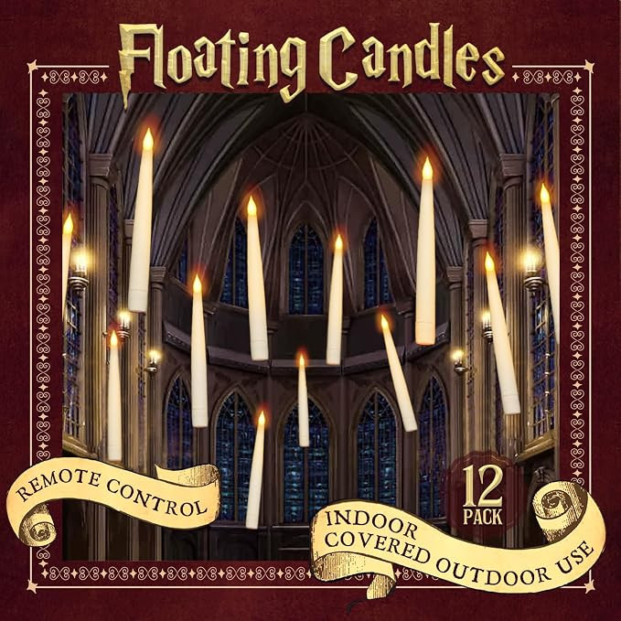 Floating LED Candles with Remote Control -12Pcs Magic Witch Wizard | Amazon (US)