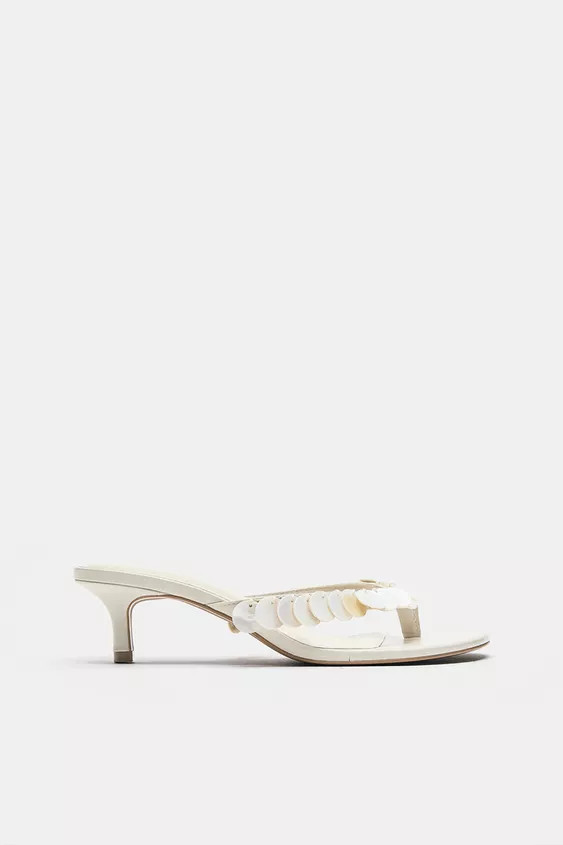 Beaded heeled sandals  | PULL and BEAR UK
