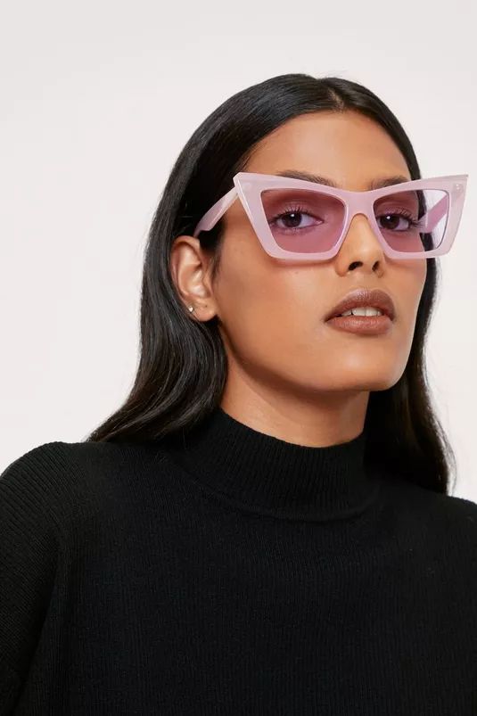 Tinted Oversized Cat Eye Sunglasses | Nasty Gal (US)
