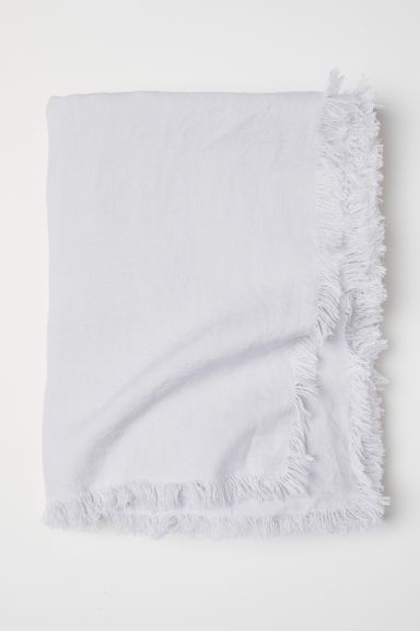 H & M - Washed Linen Bedspread - Gray | H&M (US + CA)