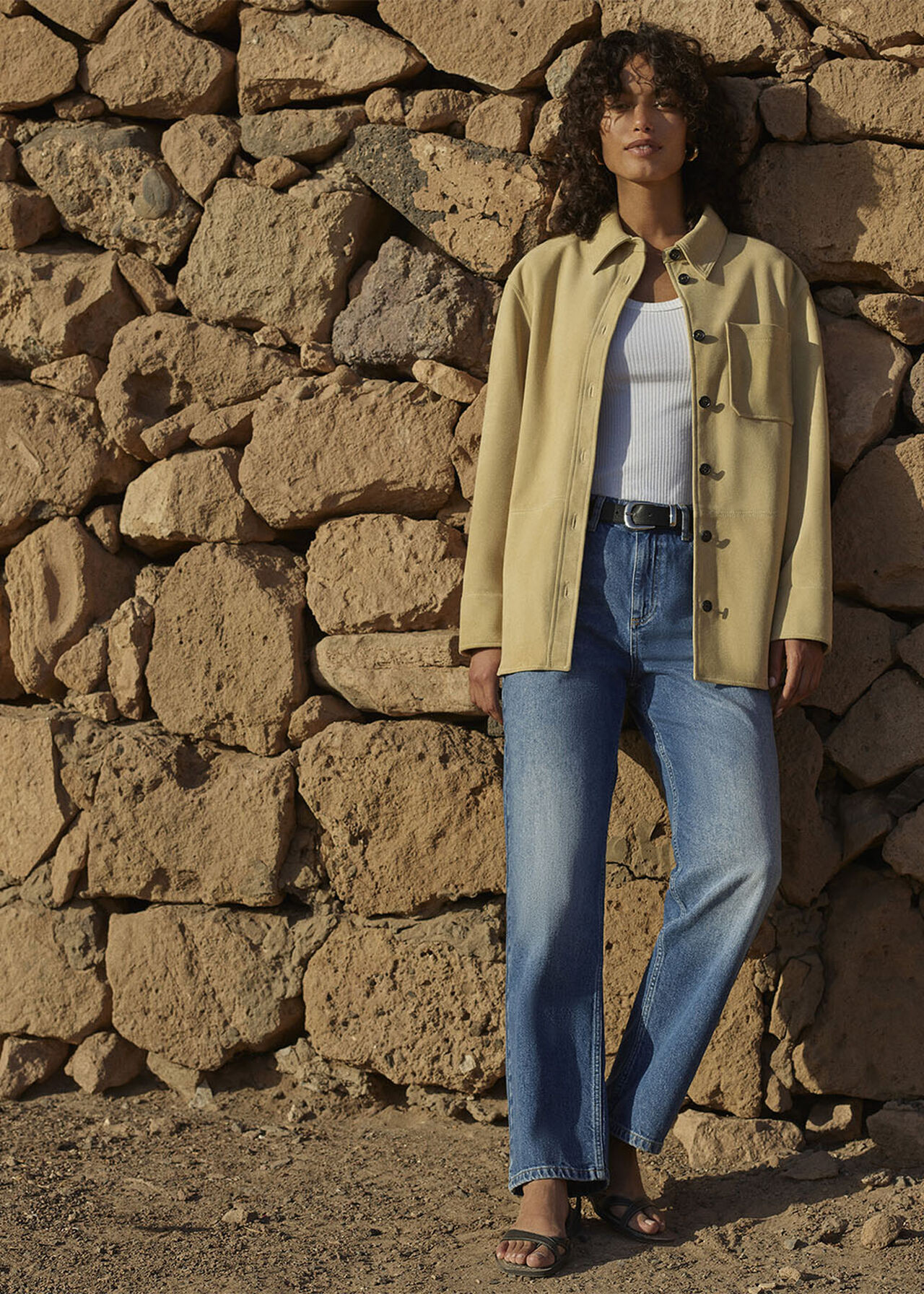 Neutral Sam Suede Leather Overshirt | WHISTLES | Whistles UK | | Whistles