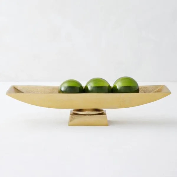 Collins Bowl | Gold | Décor Bowl | Z Gallerie | 23.5"W x 5"D x 5"H | Nickel plated aluminum | Z Gallerie