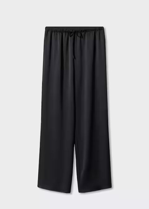 Satin palazzo pants | MANGO (US)