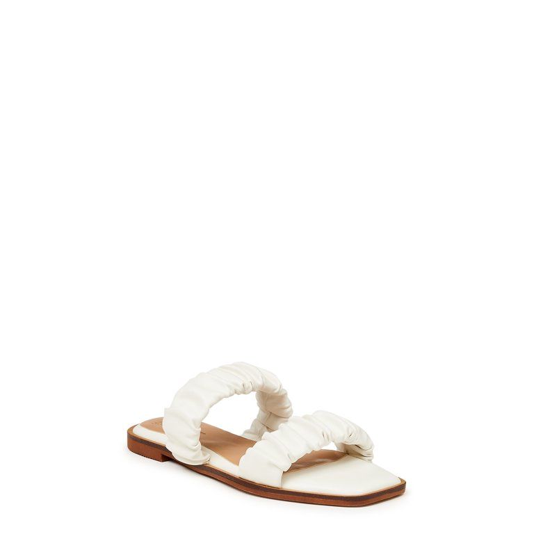 Time and Tru Women's Ruched Strap Sandals | Walmart (US)