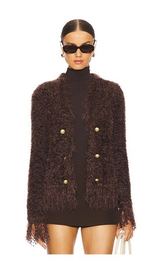 Azure Cardigan Blazer in Chocolate | Revolve Clothing (Global)