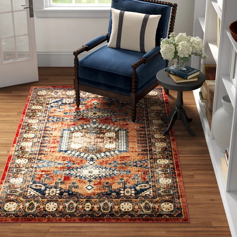 Vern Oriental Terracotta Area Rug | Wayfair North America