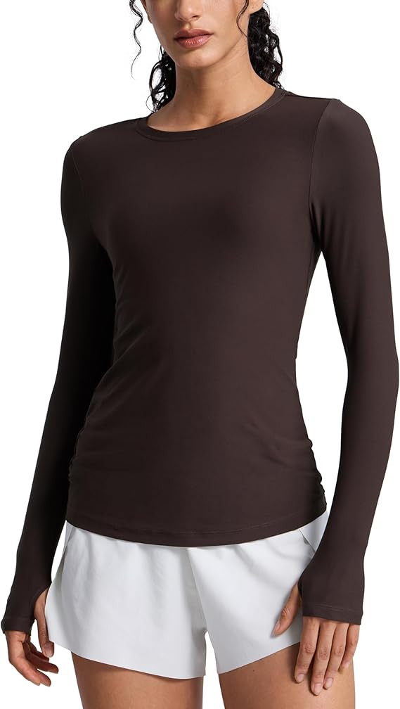 CRZ YOGA Womens Cloudweight Long Sleeve Workout Tops Lightweight Athletic Basic Shirts Soft Casua... | Amazon (US)