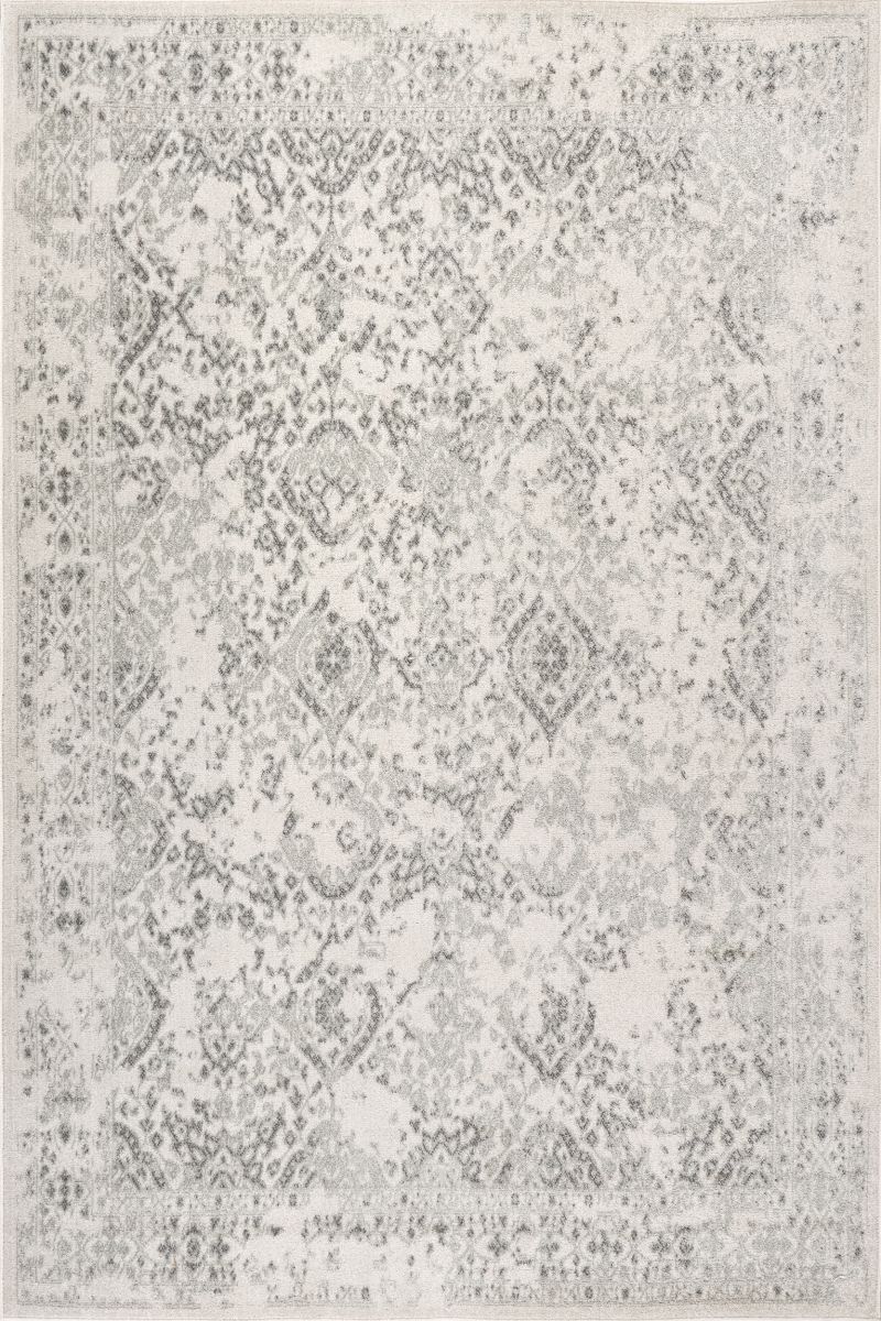 Ivory Floral Ornament Area Rug | Rugs USA