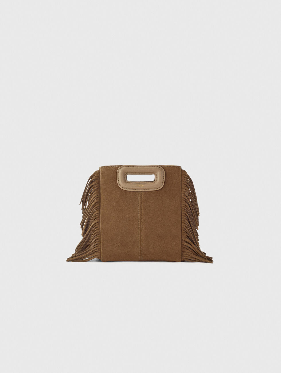 M mini bag in suede leather Brown for Women | Maje | Maje US