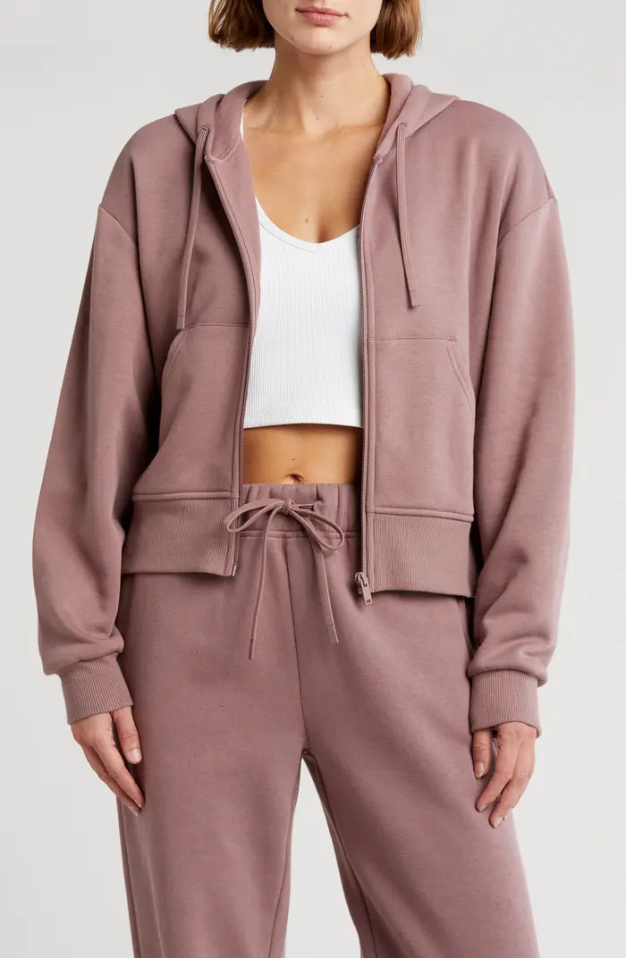 Feather Fleece Short Zip Hoodie | Nordstrom Rack