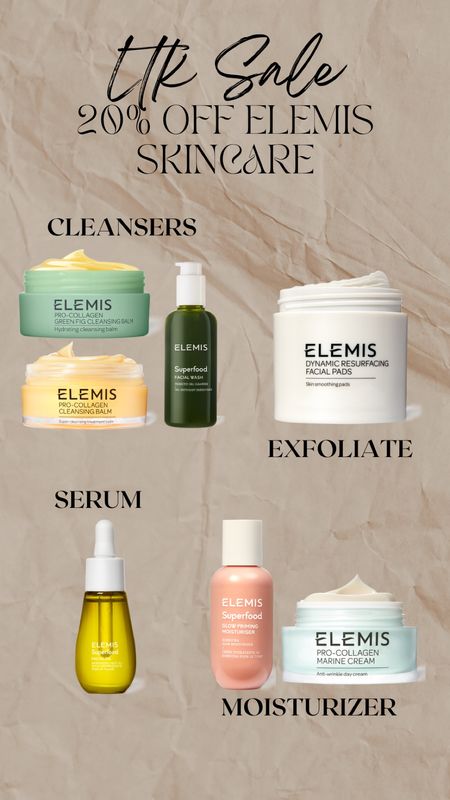 LTK SALE! 20% off tons of my favorites Elemis skincare products! 

Skincare, skincare routine, skincare favorites, skincare sale

#LTKfindsunder100 #LTKbeauty #LTKSale