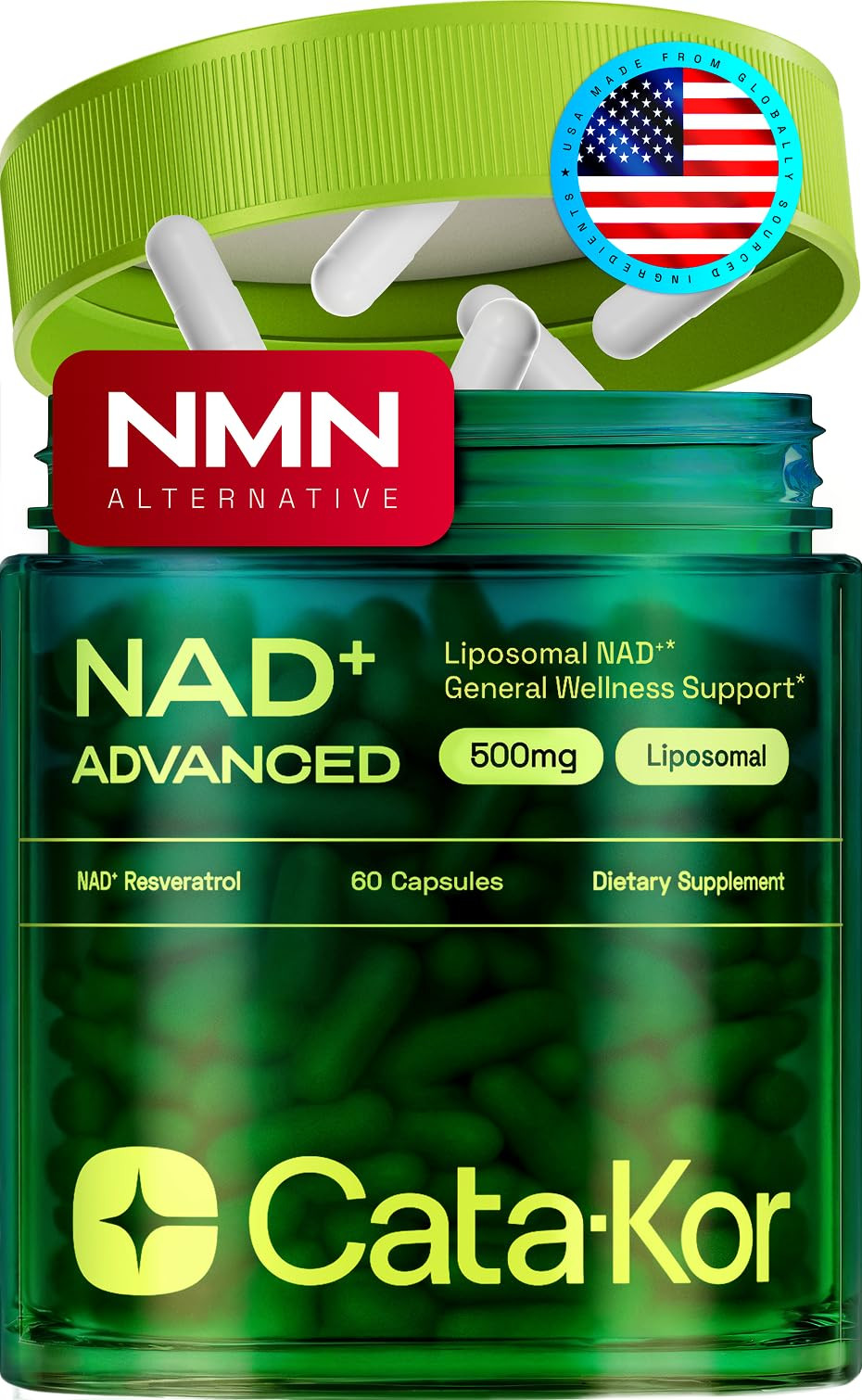 Liposomal NAD Supplement with Resveratrol – NMN Supplement Alternative – Third-Party Tested ... | Amazon (US)