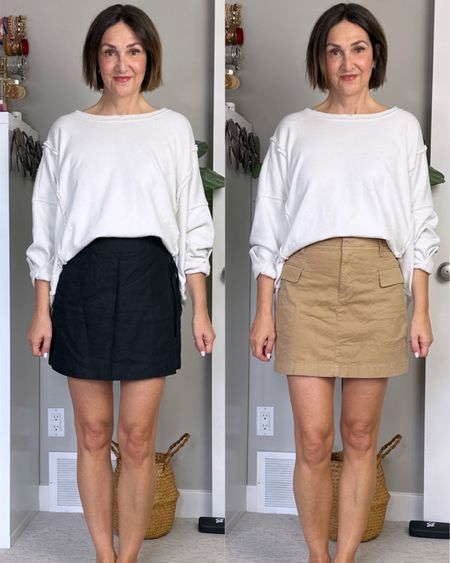 Gap mini skirts for summer!
I’m 5’ 7” wearing my usual size S in both:
- linen blend wrap skirt: on sale on the 🇺🇸 website, also comes in beige & tall, regular and petite 
- cargo mini skirt: 50% off in cart! Also comes in black & tall, regular and petite 
Use code TREAT for an extra 10% off!
My sweatshirt is from Free People, I’m wearing XS


#LTKfindsunder50 #LTKstyletip #LTKsalealert