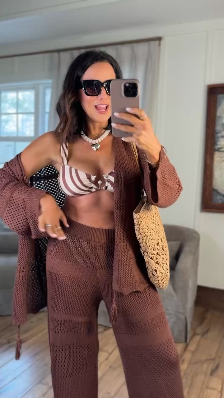 this cupshe swimsuit is about to be on repeat all vacation! paired with this cover up SO GOOD🤎

cupshe bikini set, brown coverup set, vacation outfit, beach outfit, resort wear, summer outfit

#cupshe #ltkunder50 #vacationoutfit #beachwear #resortstyle #summeroutfit