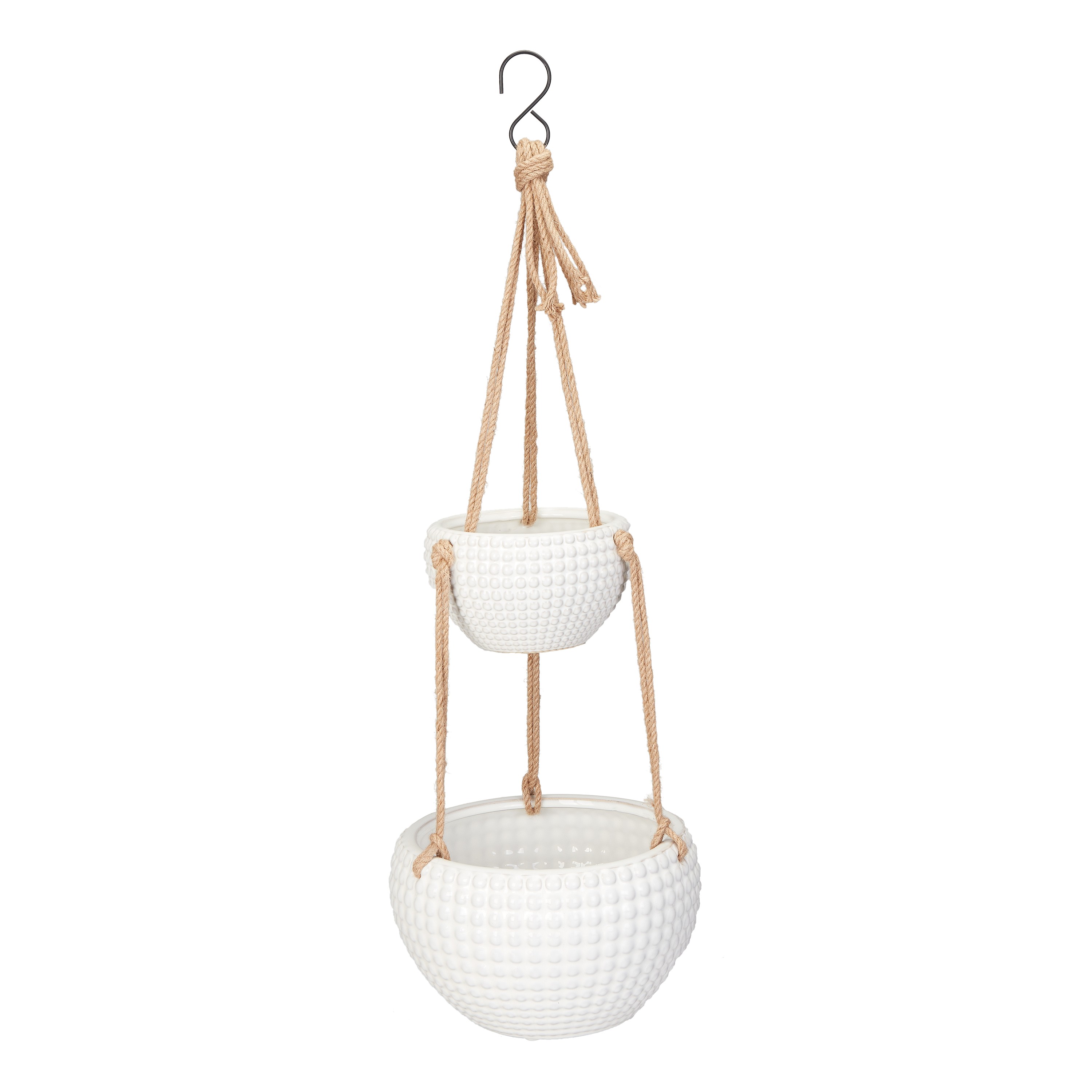 Better Homes & Gardens Dots Two-Tier Hanging Planter in White - Walmart.com | Walmart (US)