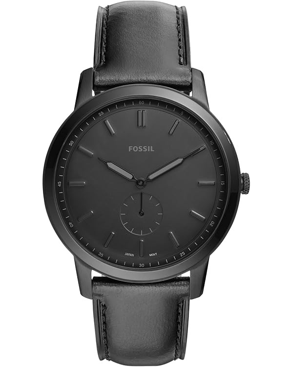 Fossil Minimalist Men's Watch with Leather or Stainless Steel Band, Chronograph or Analog Watch D... | Amazon (US)