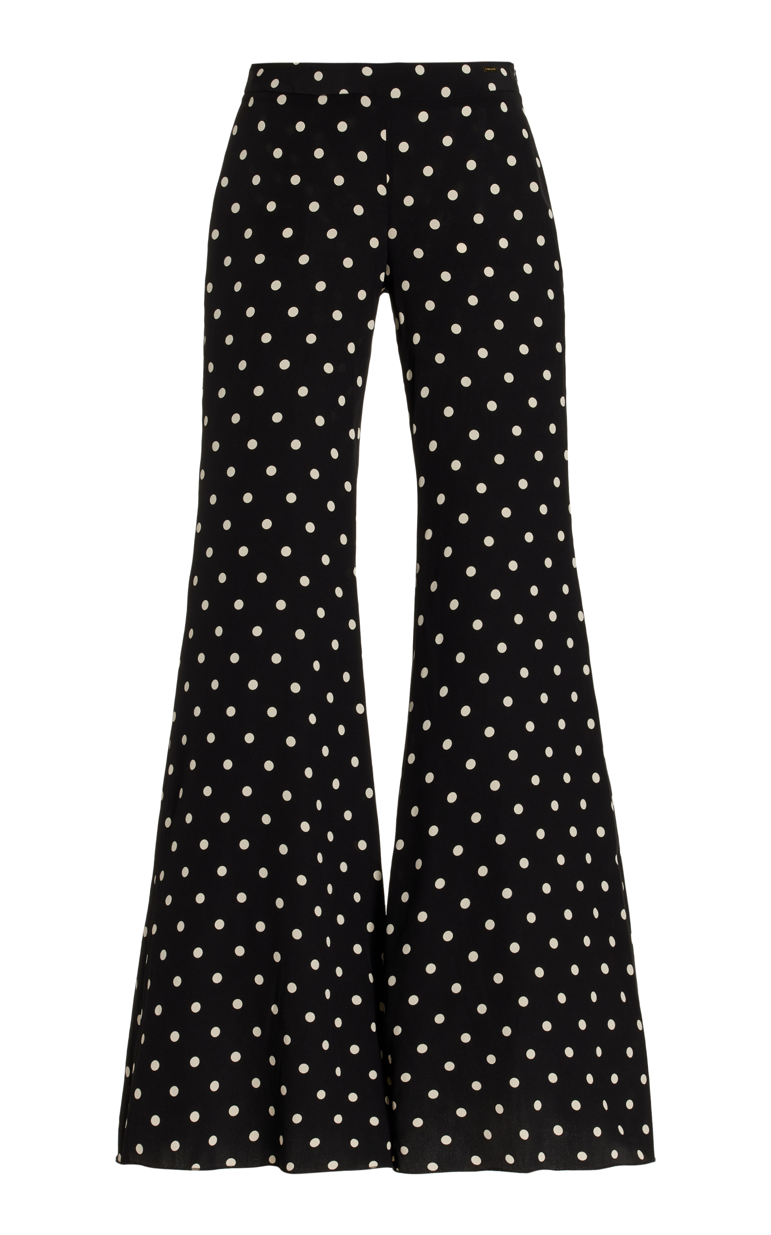 Exclusive Catherine Polka-Dot Deadstock-Silk Flared Pants | Moda Operandi (Global)