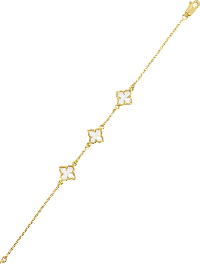 Mother of Pearl Flower Station Bracelet | Nordstrom Rack