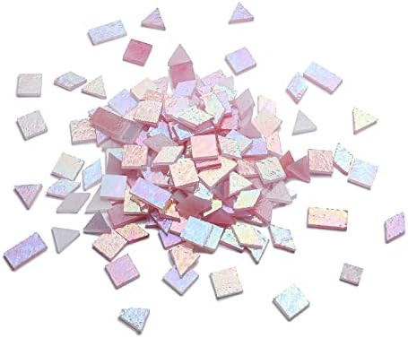 Lanyani Iridescent Stained Glass Mosaic Tiles for Art Craft, 200 Pieces, 4 Shapes Mixed,Opaque Pi... | Amazon (US)