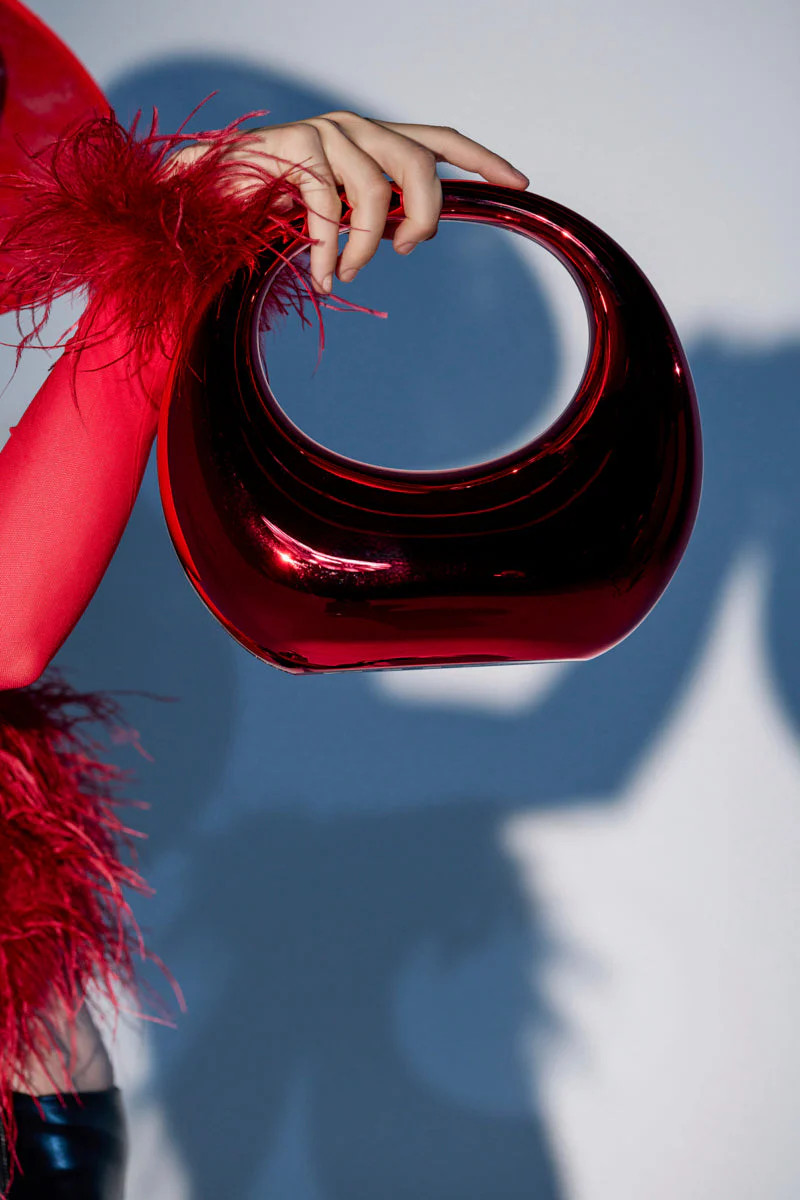 CHERRY ON TOP CHROME PURSE | AKIRA