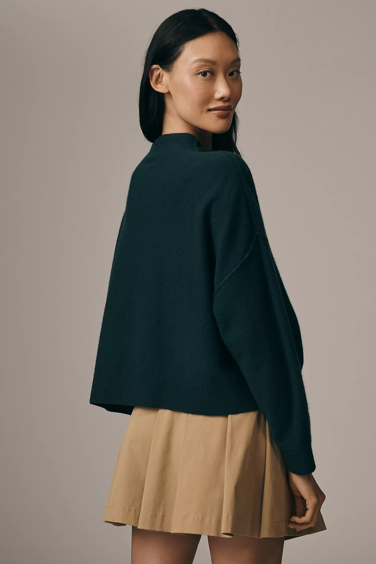 The Alani Cashmere Mock-Neck Sweater by Pilcro | Anthropologie (US)