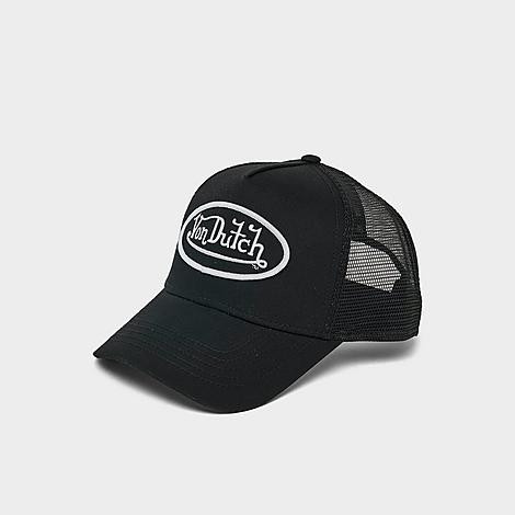 Von Dutch Staple Trucker Hat in Black/Black | Finish Line (US)