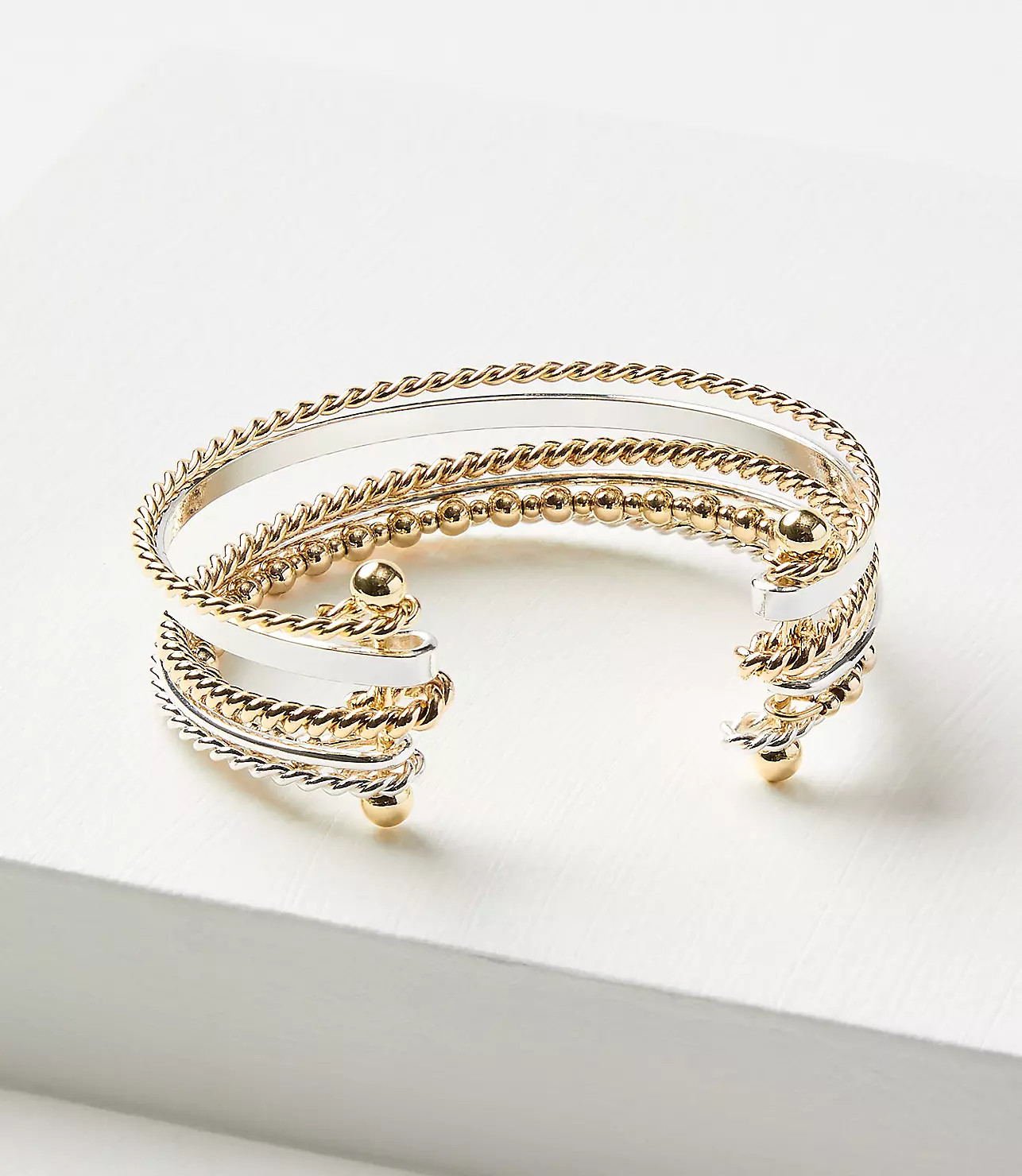 Mixed Metal Cuff Bracelet | LOFT